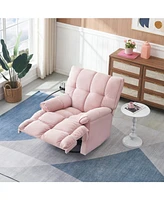 Single chair pink comfortable seat, the seat is soft and comfortable, suitable for small living room space single sofa