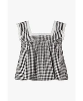 WeWoreWhat Women's Square Neck Baby Doll Top