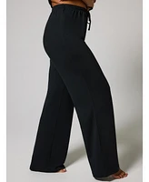 Lovall Petite Soft Touch Wide Leg Lounge Set