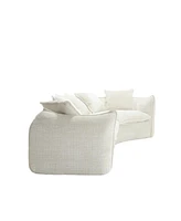 Modular Sectional Sofa, U-Shaped Couch with Sofa for five & Pillows, Modern Minimalist chenille Fabric Large Comfy Cloud Sofas, Living Room Furniture
