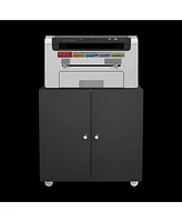 Mobile Printer Stand with File Cabinet