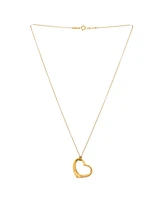 Pre-Owned Tiffany & Co. 22mm Elsa Peretti Open Heart Pendant Necklace 18K Gold