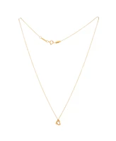 Pre-Owned Tiffany & Co. 7mm Elsa Peretti Open Heart Pendant Necklace 18K Gold