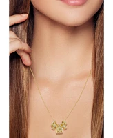 Rachel ZoeRachel Zoe 14K Gold Plated Sterling Silver Multi Ring Charm Necklace