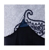 Luchiano Visconti Men's Blue and White Paisley shirt