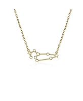 Bling Jewelry Delicate Celestial Astrology Zodiac Leo Constellation Stars Necklace Gold Plated Sterling Silver