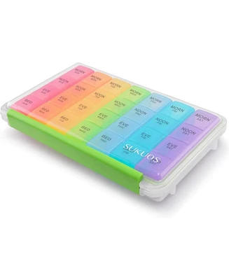 Sukuos Large Weekly Pill Organizer 7 Day (4 Times a Day)