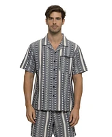 Maui and Sons Men's Dobby Fin Woven Shirt