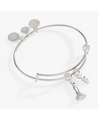 Bridal Gown Duo Charm Bangle Bracelet