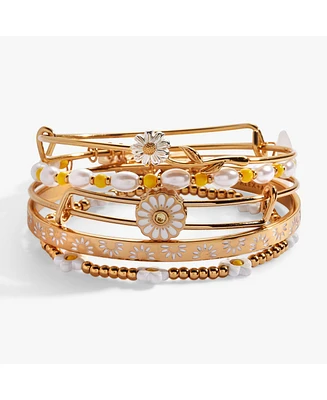 Daisy Bangle Bracelet Set of 5
