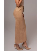 Jluxlabel Women's Joy Suede Maxi Skirt