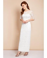 Alie Street London Women's Lila 3/4 Sleeve Lace Bridal Gown