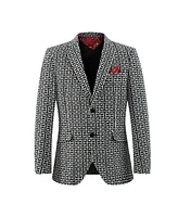Elie Balleh Boys Black Slim Fit Logo Blazer
