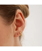 Spero London Long Pave Dagger Stud Earrings