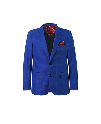 Elie Balleh Boys Blue Printed Slim Fit Shirt