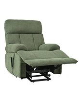 Electric Power Lift Recliner Chair for Elderly and Seniors, with Remote and Side Pocket (Dark Green)