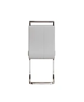 Upholstered C-leg Modern Dining Side Chair (Set of 2)