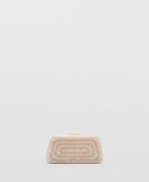 Mango Women's Cultivated Pearl-Effect Clutch Bag