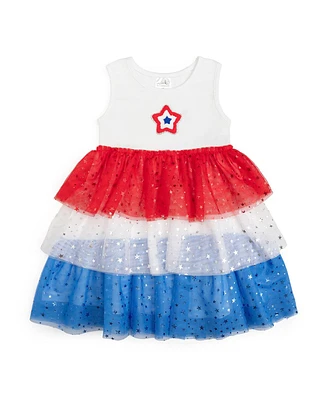 Sweet Wink Toddler Girls Patriotic Star Patch Tank Tutu Dress