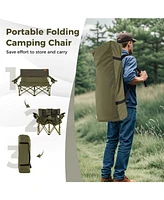 Oversized Camping Chair Folding Loveseat Camping Couch with Cup Holders & Thick Padding