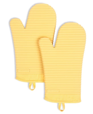 KitchenAid Ribbed Soft Silicone 2-Pc. Oven Mitt Set