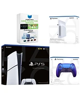 Sony PlayStation 5 Slim Digital Bundle with Disc Drive, Extra Controller and MightySkins Game Collection