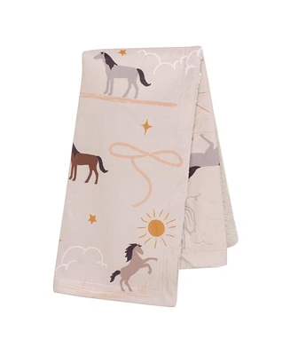 Lambs & Ivy Baby Country Western Cowboy/Cowgirl Soft Warm Fleece Blanket