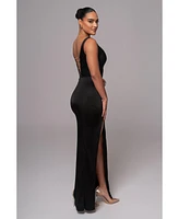 Jluxlabel Women's Cowl Neck Chain Dress