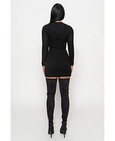 Jluxlabel Women's Scarf Draped Mini Dress