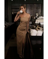 Jluxlabel Women's Xena Suede Maxi Dress