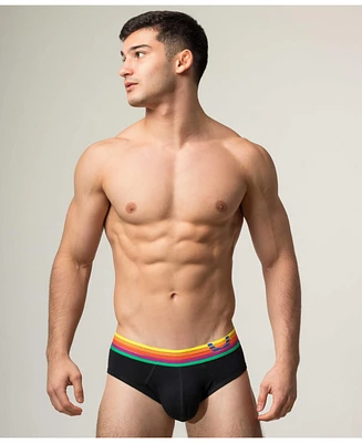 Rounderbum Men's Rainbow Rush Padded Brief