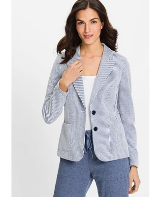Olsen Women's Seersucker Blazer