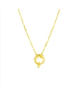 Spero London Large Lock Sterling Silver Chain Necklace