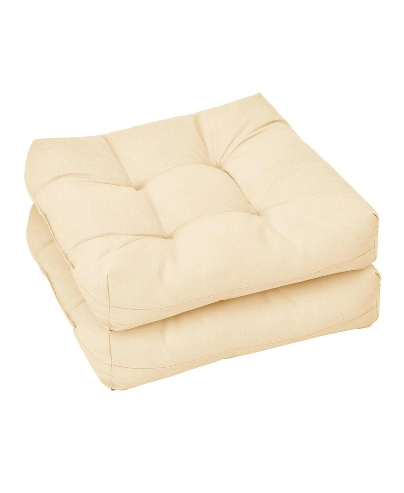 21 Inch x 21 Inch Patio Chair Seat Cushion Pads for Indoor and Outdoor