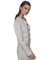 Karl Lagerfeld Paris Women's Cropped Denim Jacket