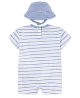 Nike Baby Boys Short Sleeve Romper with Bucket Hat