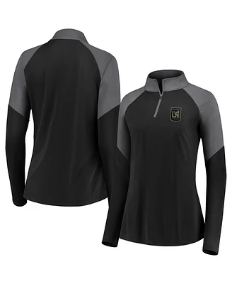 Fanatics Women's Black Lafc Interlock Quarter-Zip Pullover Sweatshirt
