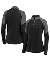 Fanatics Women's Black Lafc Interlock Quarter-Zip Pullover Sweatshirt
