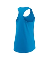 Nike Women's Blue Miami Marlins Cropped Logo Performance Racerback Tank Top