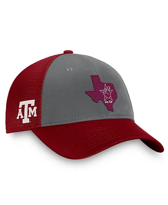 Top of the World Men's Gray/Maroon Texas A&M Aggies Origin Trucker Adjustable Hat