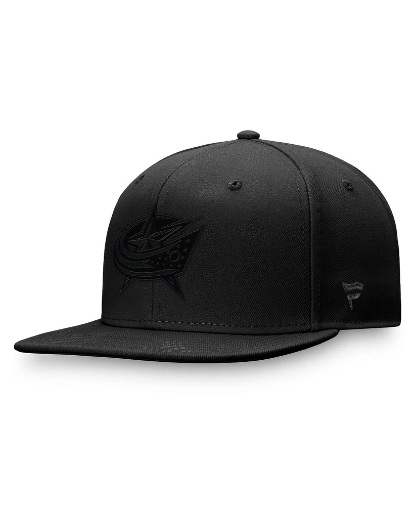 Fanatics Men's Black Columbus Blue Jackets Tonal Fitted Hat