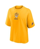 Nike Women's Gold Lsu Tigers Legacy Established Boxy T-Shirt