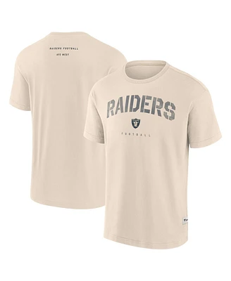 Fanatics Men's Cream Las Vegas Raiders Elements Weathered Tonal Future Ground T-Shirt