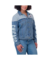 Wear by Erin Andrews Women's Chicago Cubs Full-Button Denim Jacket