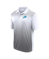 Logo Athletic Men's White/Gray Detroit Lions Sandlot Game Polo Shirt