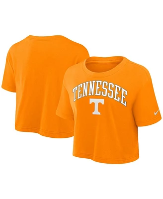 Nike Women's Tennessee Orange Volunteers Power Pursuit Athletic Prep Arch Performance Cropped T-Shirt
