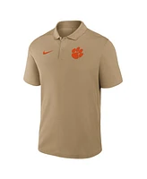 Nike Men's Tan Clemson Tigers Primetime Victory Primary Logo Performance Polo Shirt