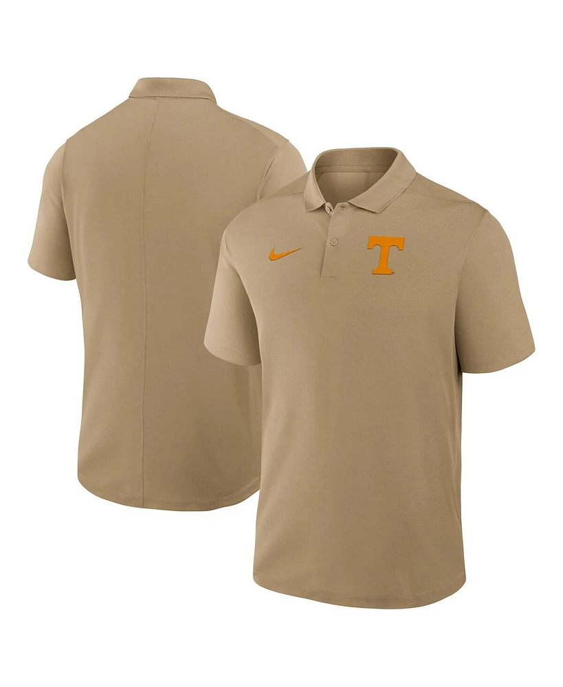 Nike Men's Tan Tennessee Volunteers Primetime Victory Primary Logo Performance Polo Shirt