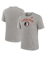 Nike Men's Heather Gray Florida State Seminoles Legacy Arch Tri-Blend T-Shirt
