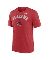 Nike Men's Heather Crimson Alabama Tide Legacy Arch Tri-Blend T-Shirt